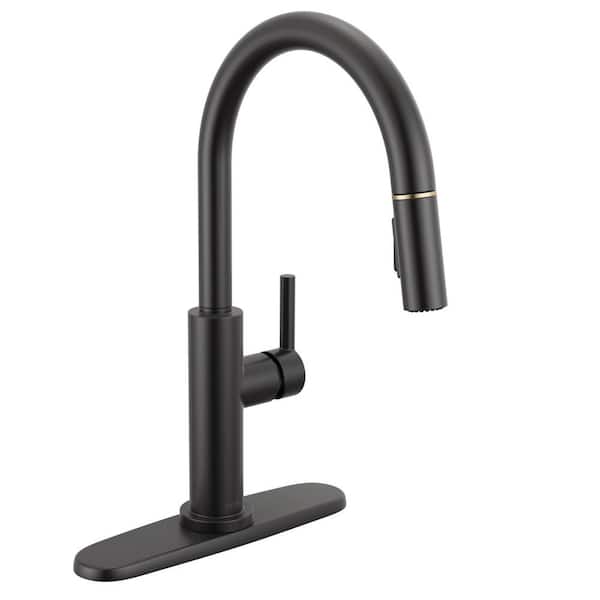 DELTA FAUCET Delta 19867LF-GZ Nicoli Single Handle Pull-Down Kitchen Faucet