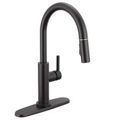 DELTA FAUCET Delta 19867LF-GZ Nicoli Single Handle Pull-Down Kitchen Faucet