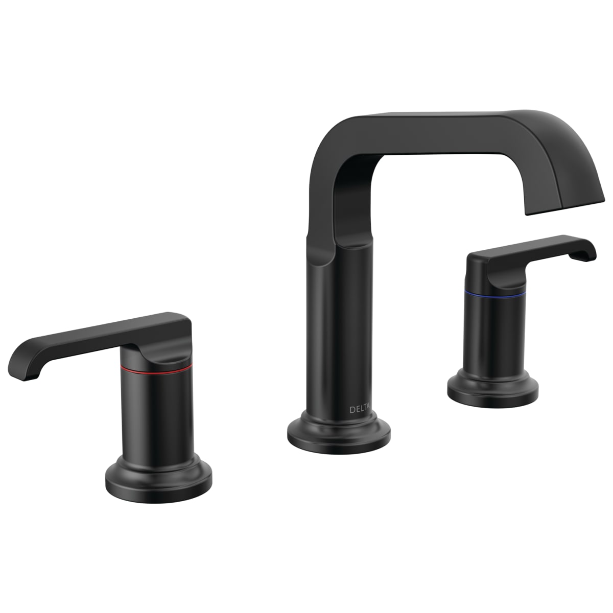 DELTA FAUCET Delta 35589-BL-DST Tetra Lavatory Faucet Widespread 4-16 Inch Spread 2 Lever ADA WaterSense 1.2 Gallons per Minute