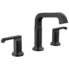 DELTA FAUCET Delta 35589-BL-DST Tetra Lavatory Faucet Widespread 4-16 Inch Spread 2 Lever ADA WaterSense 1.2 Gallons per Minute