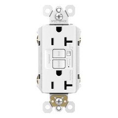 LEGRAND Pass Seymour 2097-TRAW Tamper-Resistant Self-Test GFCI Duplex Receptacle With Audible Alarm 20-Amp 125-Volt NEMA 5-20R