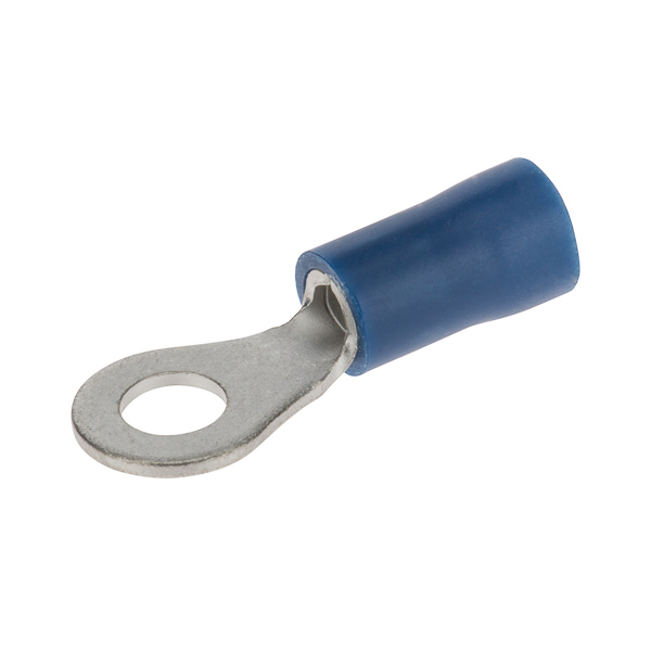 NSI INDUSTRIES NSI Industries R16-8V-S #6 Stud 16 to 14 AWG Blue Vinyl 1-Hole Insulated Ring Terminal