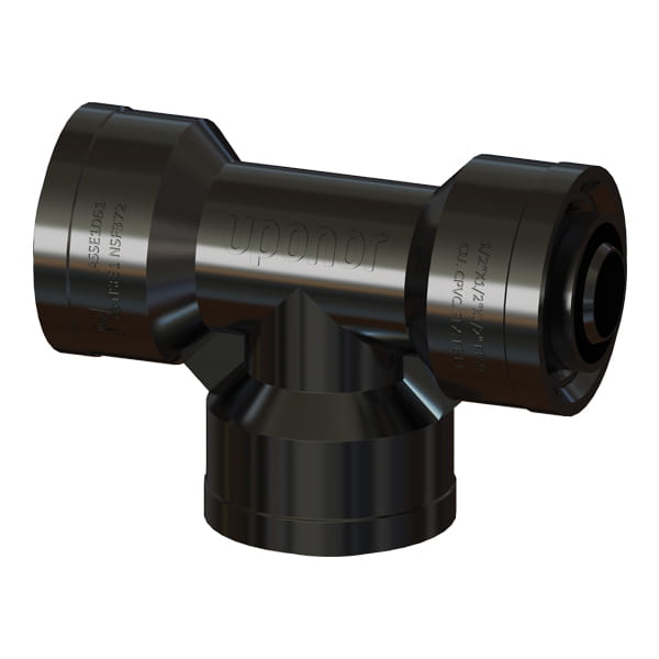 UPONOR Uponor TF4757550 TotalFit Reducing Tee, 3/4 x 3/4 x 1/2 in Nominal, Push-to-Connect End Style, Replacement MPN