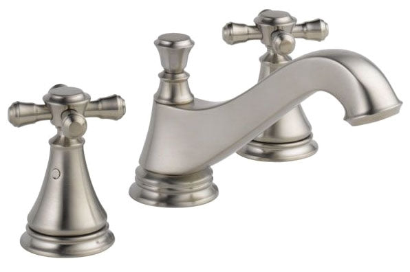 DELTA FAUCET Delta Faucet 3595LF-SSMPU-LHP Cassidy Two Handle Widespread Bathroom Faucet - Low Arc Spout