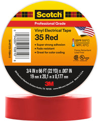 3M Scotch 35-3/4X66FT-RD Vinyl Electrical Tape Power 66 feet