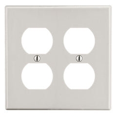 HUBBELL Hubbell Wiring Device-Kellems P82LA Wallplate, 2 Gang, Light Almond