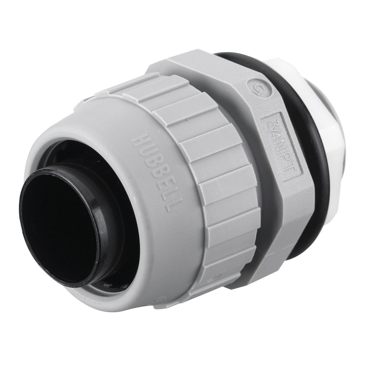 HUBBELL Hubbell Wiring Device-Kellems P075NGYA Nylon Non-Metallic Straight Liquidtight Connector 3/4 Inch Kellems PolyTuff