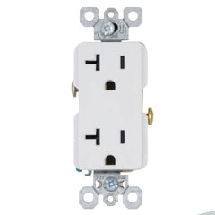 LEGRAND Pass & Seymour TR26342-W Tamper-Resistant Decorator Spec Grade Side Wired Receptacle 20A (125V)