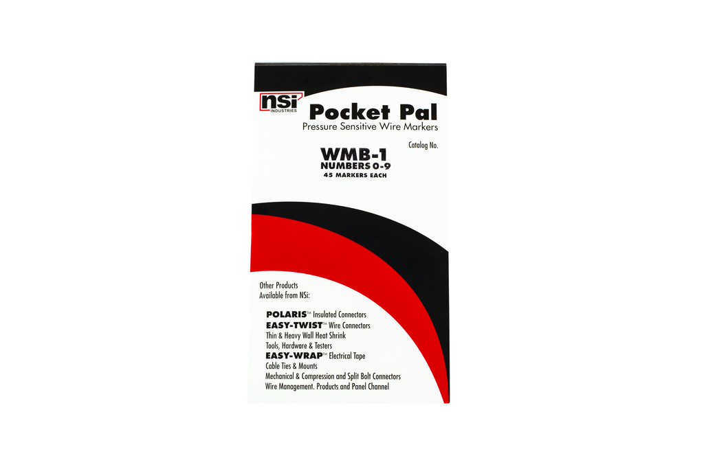 NSI INDUSTRIES NSI Industries WMB-1 Pocket Pal Wire Marker Book 450 Wire Markers 0-9