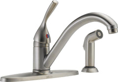 DELTA FAUCET Delta Faucet 400-SS-DST Classic Single Handle Kitchen Faucet with Side Spray