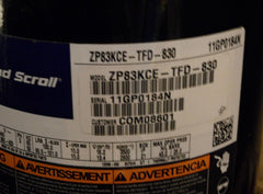 COPELAND Copeland ZP83KCE-TFD-830 R410A Scroll Compressor 83,000 BTU
