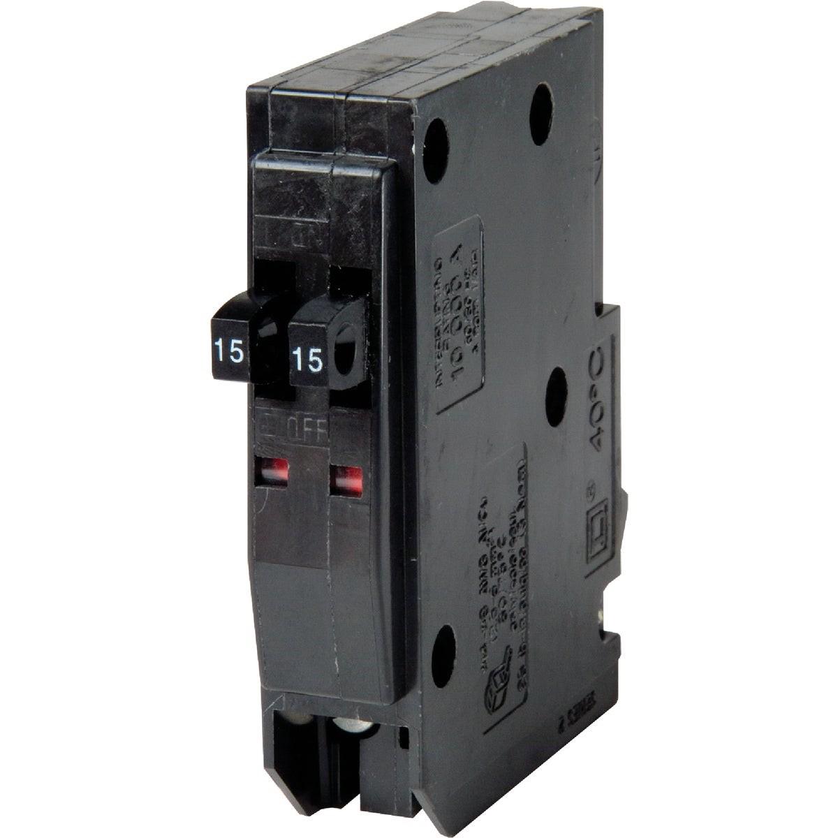 SCHNEIDER ELECTRIC Square D QOT1515CP QO 15A/15A Single-Pole Standard Trip Tandem Circuit Breaker