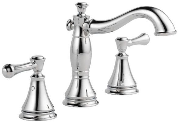 DELTA FAUCET Delta Faucet 3597LF-MPU Cassidy Two Handle Widespread Bathroom Sink Faucet in Chrome