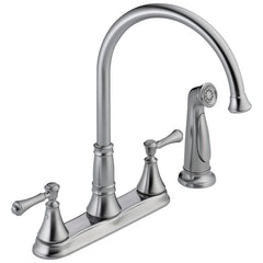 DELTA FAUCET Delta 2497LF-AR Cassidy Two Handle Kitchen Faucet with Spray