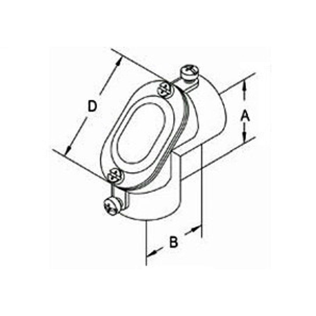 BRIDGEPORT FITTINGS Bridgeport 81-DCA Aluminum 1/2 Set Screw Coupling Pull Elbows