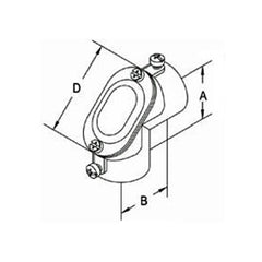 BRIDGEPORT FITTINGS Bridgeport 81-DCA Aluminum 1/2 Set Screw Coupling Pull Elbows