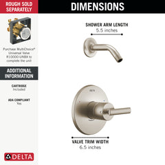 DELTA FAUCET Delta T14242 Monitor 14 Series Shower Trim 1.75 gpm
