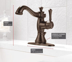 DELTA FAUCET Delta Faucet 597LF-RBMPU Cassidy Single Handle Bathroom Faucet Venetian Bronze