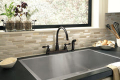 DELTA FAUCET Delta Faucet 21996LF-OB Windemere Two Handle Kitchen Faucet 1.8 gpm 4-hole 8 in replacement MPN