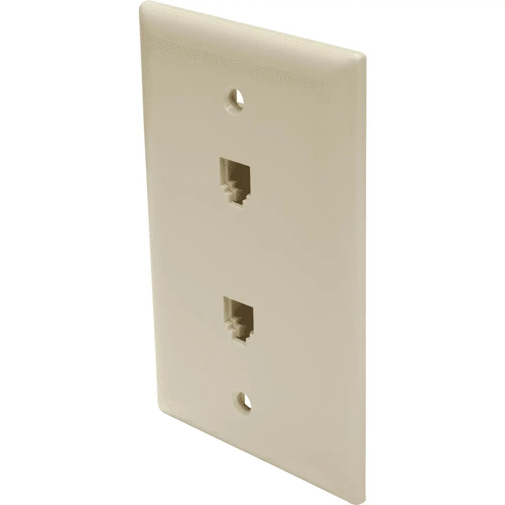 LEGRAND Pass & Seymour TPTE2I Single-Gang Pre-Configured Wall Plate with Two RJ11 Telephone Jacks