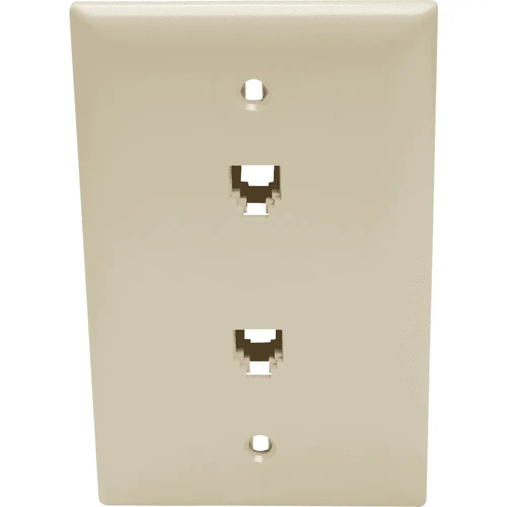 LEGRAND Pass & Seymour TPTE2I Single-Gang Pre-Configured Wall Plate with Two RJ11 Telephone Jacks
