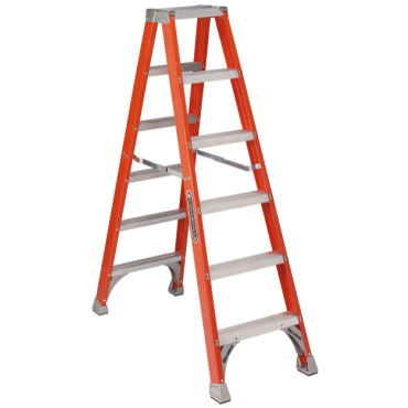 LOUISVILLE LADDER Louisville Ladder FM1508 FM1500 Series Fiberglass Twin Front Ladder 8 ft