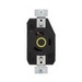EATON Cooper Wiring Device AHCL520R 3-Wire 2-Pole Ultra Grip Color Coded Locking Receptacle 20-Amp 125-Volt AC NEMA L5-20