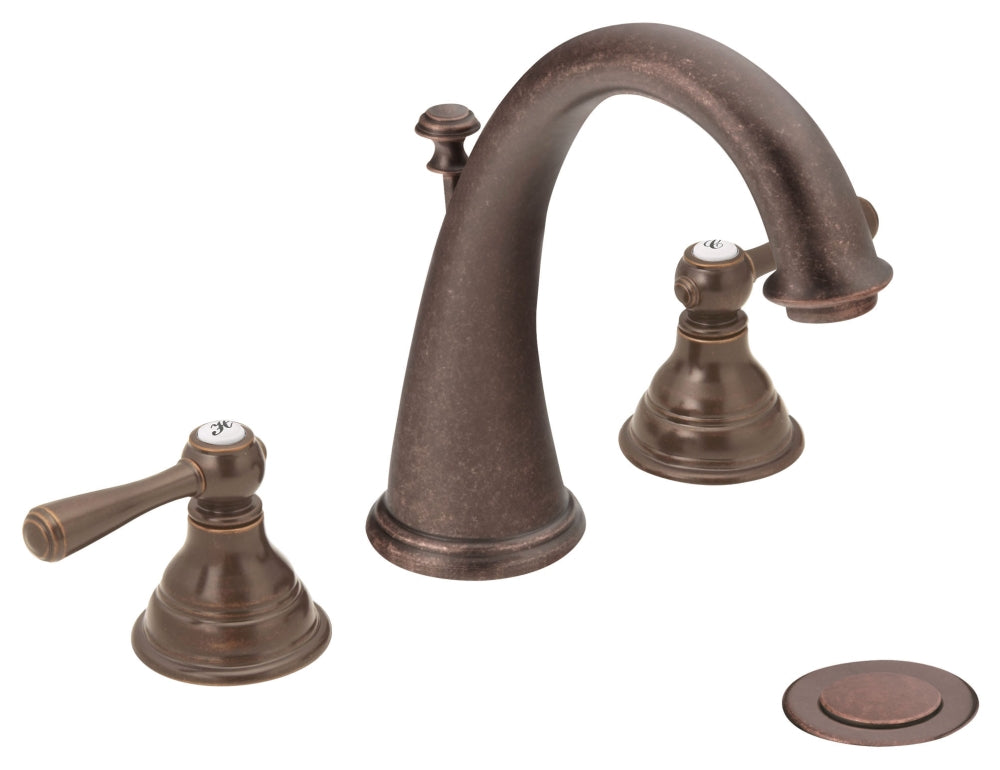 MOEN Moen T6125ORB Kingsley Two Handle Widespread Bathroom Sink Faucet in Oil Rubbed Bronze