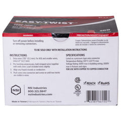 NSI INDUSTRIES NSI Industries WC-R-C Easy-Twist Standard Twist-On Wire Connector 22-10 AWG Replacement MPN