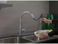 DELTA FAUCET Delta Faucet 9113-BL-DST Kitchen Faucet with Pull Down Sprayer, Matte Black