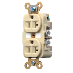 HUBBELL Hubbell HBL5362I Duplex Receptacle 20A 125V NEMA 5-20R