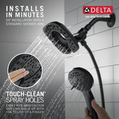 DELTA FAUCET Delta Faucet 58498-BL In2ition Multi Function Hand Shower in Matte Black