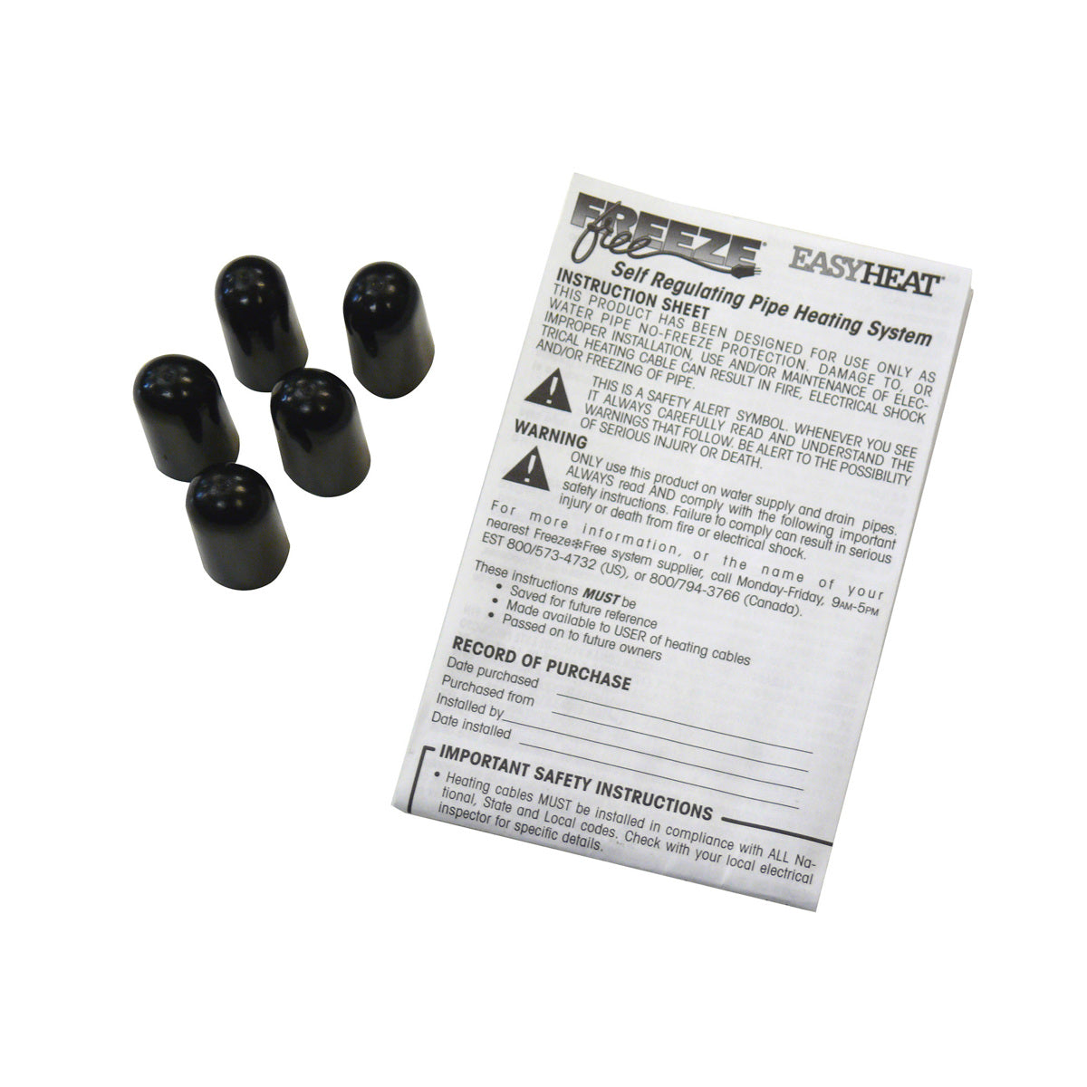 EASY HEAT Easy Heat FFEC Freeze Free Gel End Seal Caps - Quantity 5