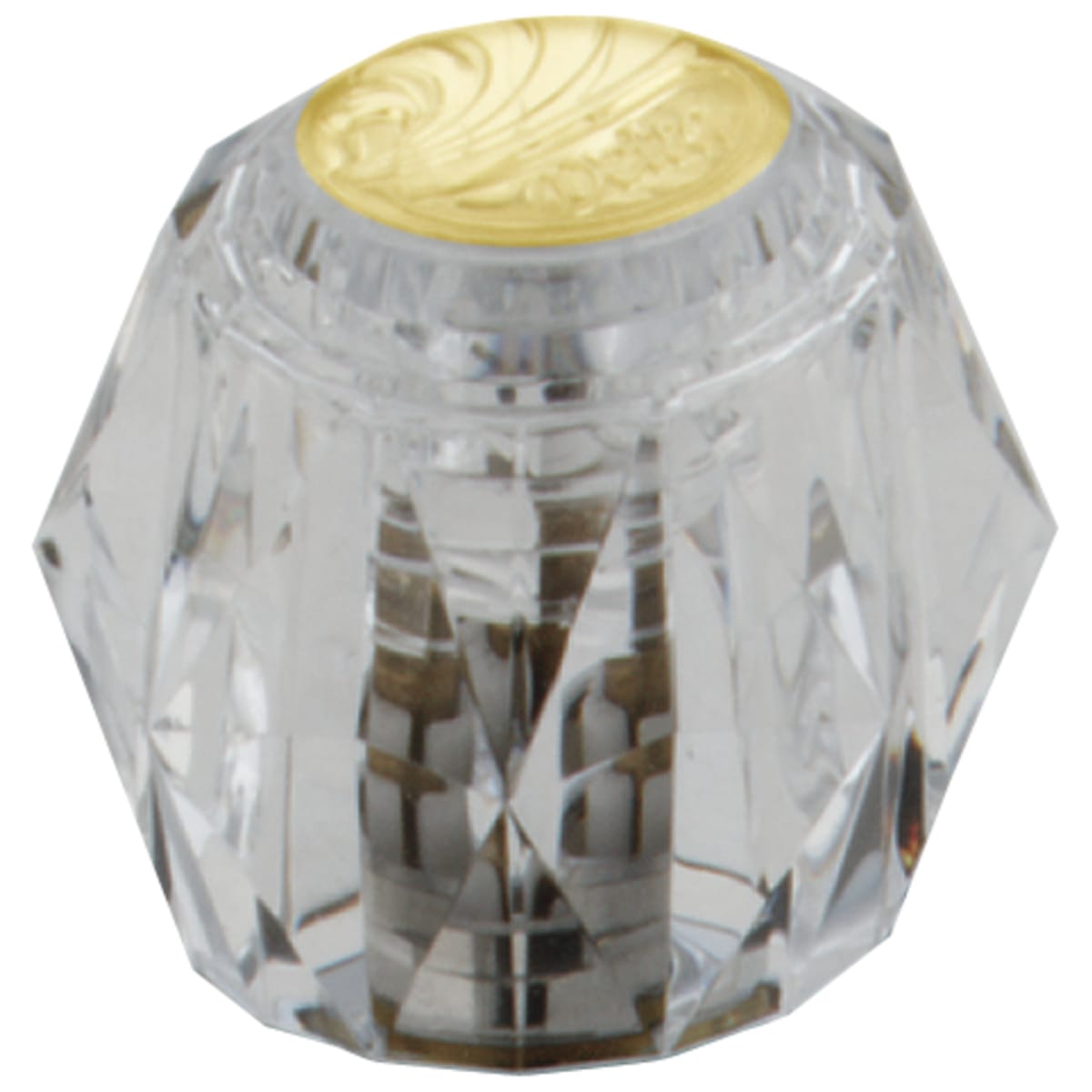 DELTA FAUCET Delta H61PB Clear Knob Handle Set Polished Brass