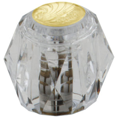 DELTA FAUCET Delta H61PB Clear Knob Handle Set Polished Brass