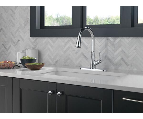 DELTA FAUCET Delta 9110-DST Single Handle Pull-Down Kitchen Faucet 1.8 gpm