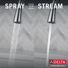 DELTA FAUCET Delta 9110-DST Single Handle Pull-Down Kitchen Faucet 1.8 gpm