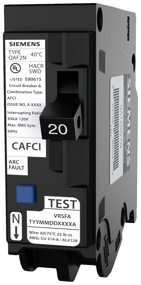 SIEMENS Siemens QA120AFCN Breaker Ckt Combination 120V 20A 1