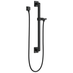 DELTA FAUCET Delta 51500-BL Slide Bar with Square Wall Elbow & Adjustable Handshower Mount & Hose 24 Inch