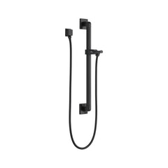 DELTA FAUCET Delta 51500-BL Slide Bar with Square Wall Elbow & Adjustable Handshower Mount & Hose 24 Inch