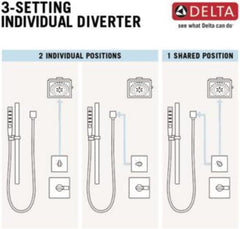 DELTA FAUCET Delta Faucet T11800-SS Shower Diverter Trim Stainless Steel