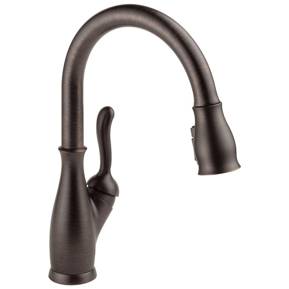 DELTA FAUCET Delta Faucet 9178-RB-DST Leland Single Handle Pull Down Kitchen Faucet with ShieldSpray Technology