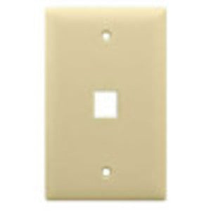 LEGRAND Pass And Seymour WP3401LA Wall Plate High Impact Flame Retardant Thermoplastic Wall Mount 1 Port Almond 10 Per Package