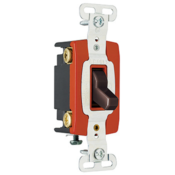 LEGRAND Pass & Seymour PS20AC4 4-Way Heavy Duty Toggle Switch, 120/277 VAC, 20 Amp, Brown