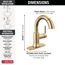 DELTA FAUCET Delta Faucet 559har-czpd-dst Trinsic Single Handle Pull Down Bathroom Faucet Champagne Bronze