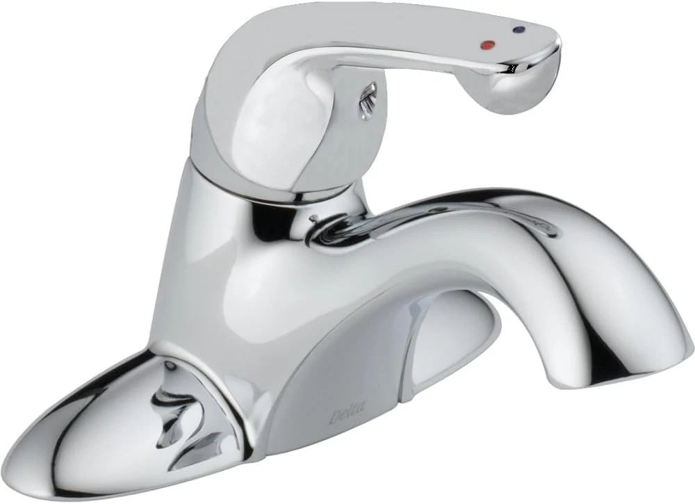 DELTA FAUCET DELTA FAUCET 501LF-HDF Classic Single Handle Centerset Bathroom Sink Faucet, Chrome