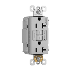 LEGRAND Pass & Seymour PT2097-GRY 20A 125V Plugtail Self-Test GFCI Duplex Receptacle - Gray