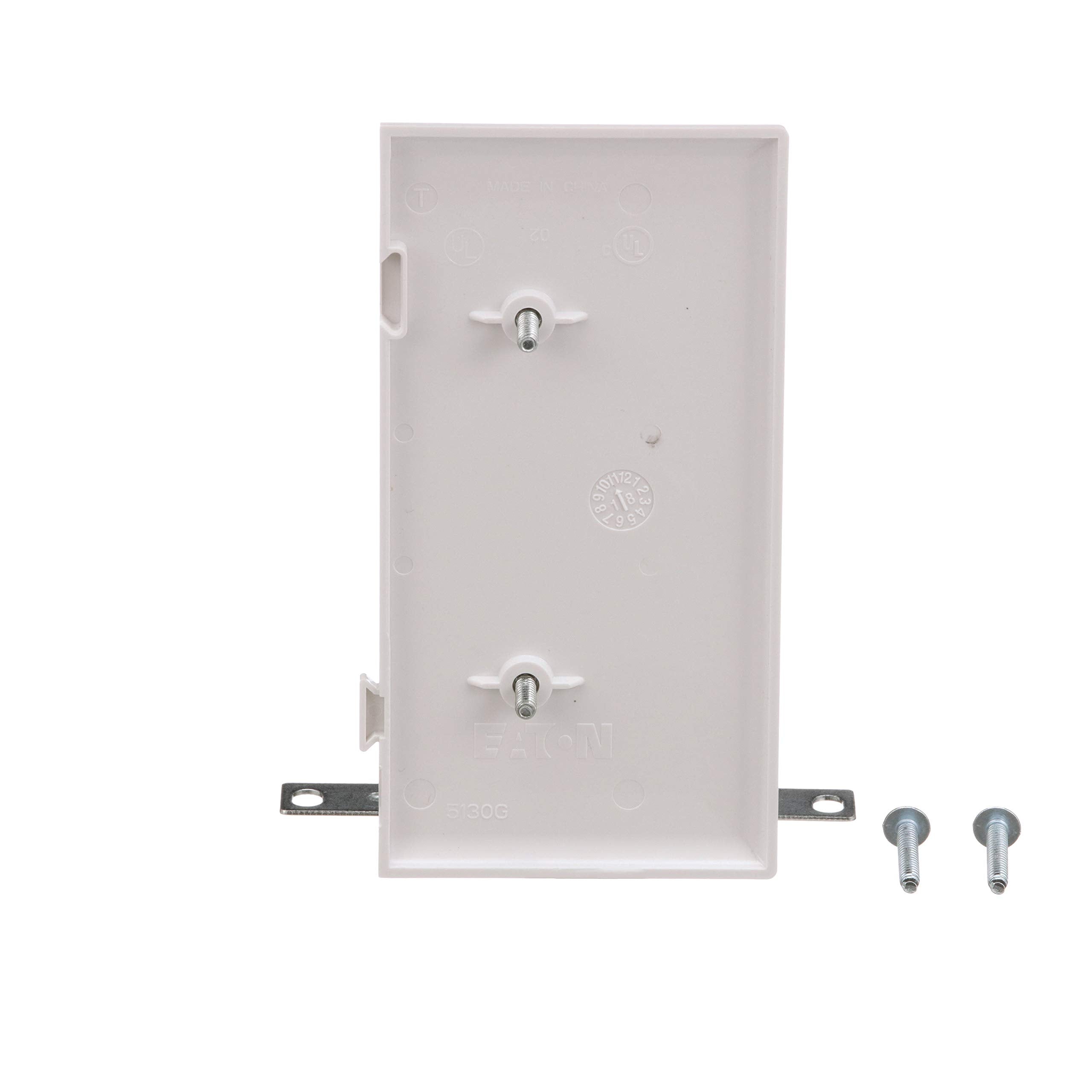 EATON Eaton STE14W Polycarbonate 1-Gang Blank Sectional Mid Size End Wall Plate