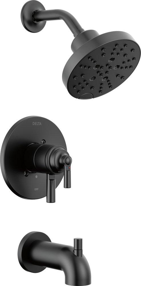 DELTA FAUCET Delta Faucet T17435-BL Saylor Two Handle Multi Function Bathtub & Shower Faucet in Matte Black (Trim Only)