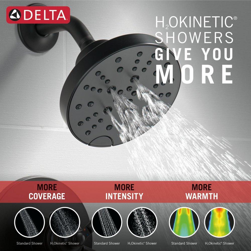 DELTA FAUCET Delta Faucet T17435-BL Saylor Two Handle Multi Function Bathtub & Shower Faucet in Matte Black (Trim Only)